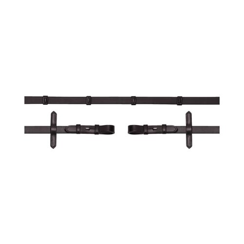  Gumijaste vajeti 'Soft Rubber Reins Stops' 16 mm, dark brown/silver Cene