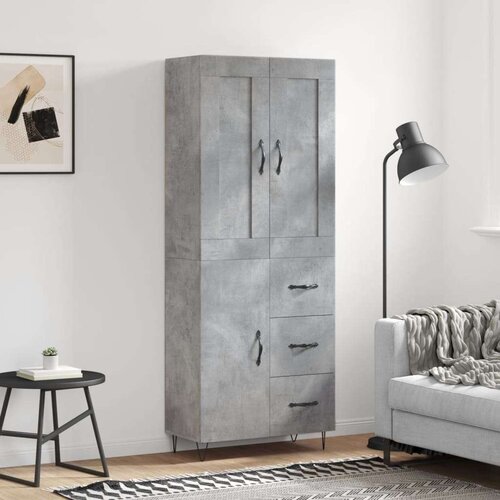  Visoka komoda siva betona 69 5x34x180 cm od konstruiranog drva Cijene