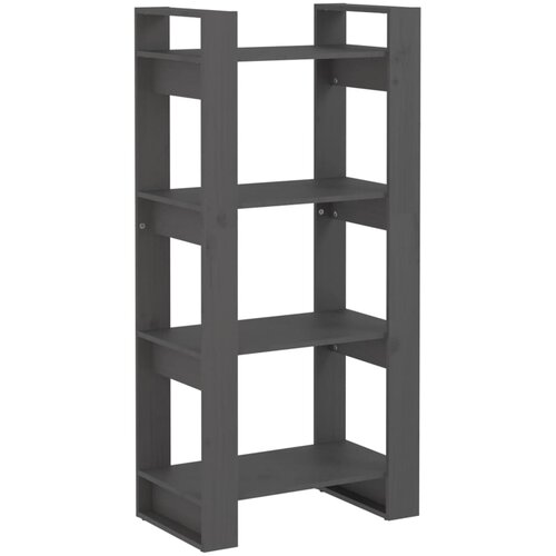  za knjige / pregrada sivi 60x35x125 cm masivno drvo Slike