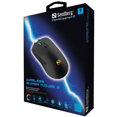 Sandberg mi&amp;scaron; wireless sandberg sniper 2 2400DPI 640-21 Slike