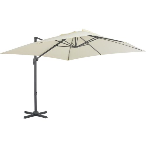 vidaXL Previsni senčnik z aluminijastim drogom 300x300 cm peščen Cene