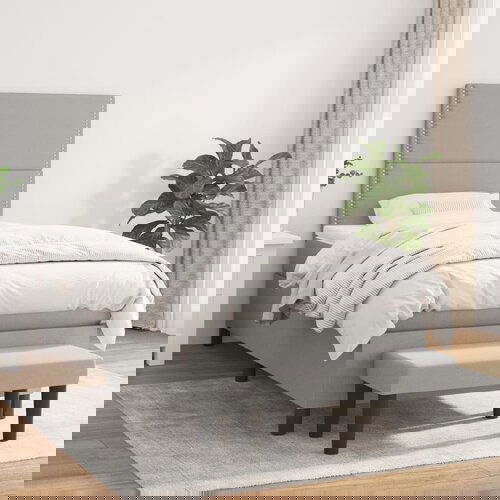  The Living Store Box spring postelja z vzmetnico svetlo siva 80x200 cm blago - Box Spring Postelja, (21440087) Slike