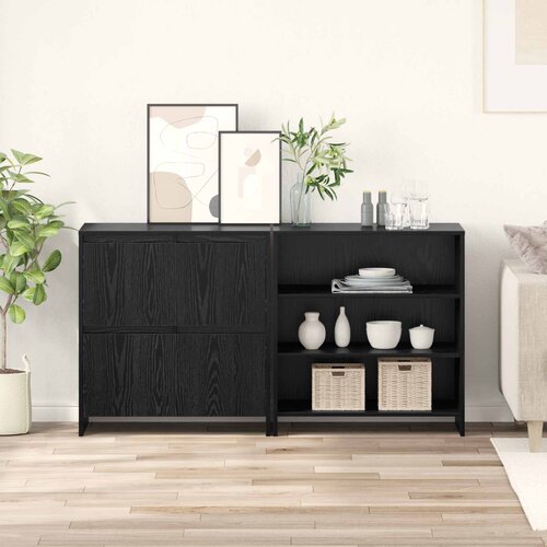  Kreveta 2 pcs Crni hrast 70 x 41 x 75 cm Konstruirano drvo Cene
