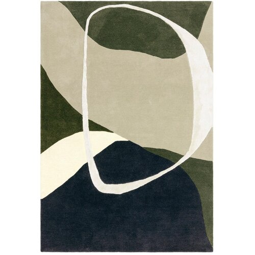 Asiatic Carpets Zelena ročno tkana volnena preproga 120x170 cm Matrix – Cene