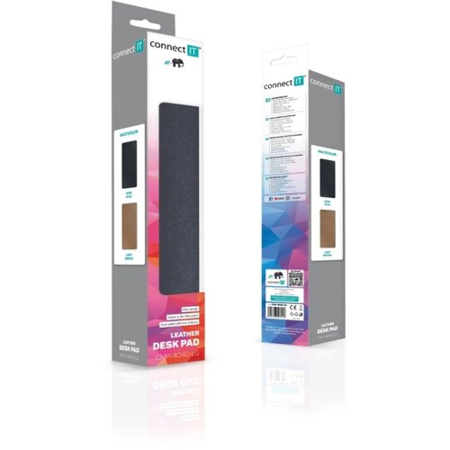 Connect IT CMP-4040-LG- Obostrana podloga za tastaturu i mi&amp;scaron;a 90x40 cm plava/smeđa Slike