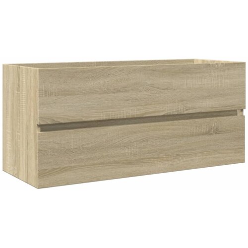  2-dijelni set kupaonskog namje&amp;scaron;taja od keramike i drva Smeđa 100 x 38.5 x 45 cm Slike