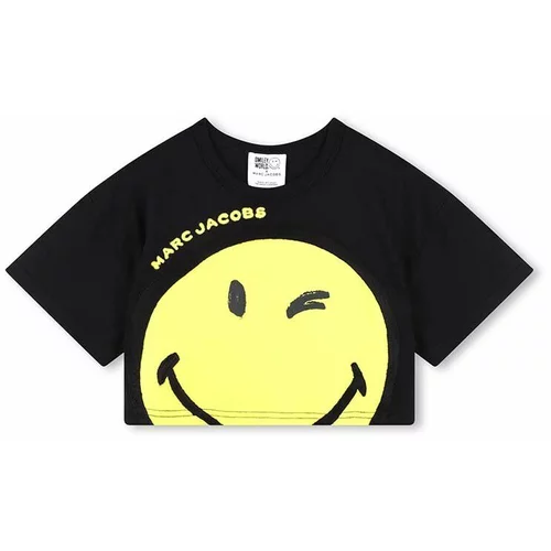 Marc Jacobs Dječja pamučna majica kratkih rukava x Smiley boja: crna