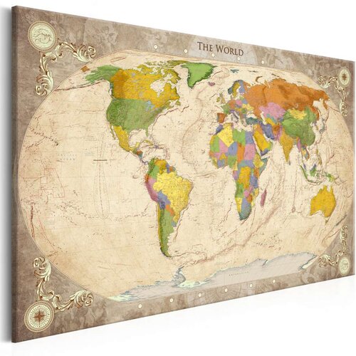  Slika - Map and Ornaments 90x60 Cene