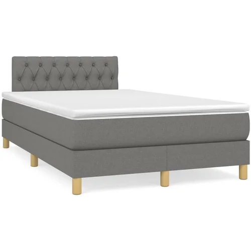  The Living Store Box spring postelja z vzmetnico temno siva 120x190 cm blago - Box Spring Postelja, (21446206)