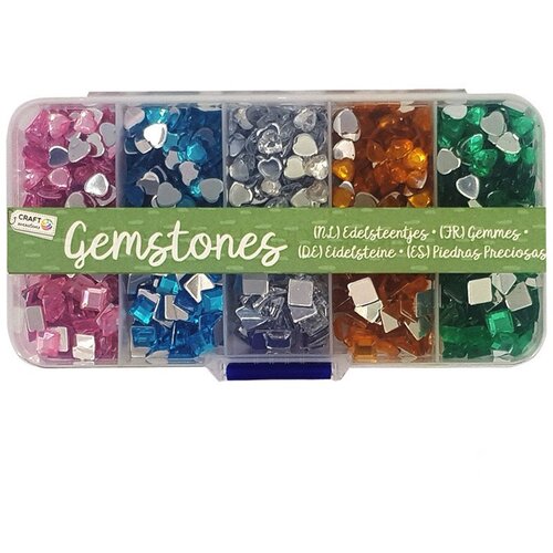  Ukrasni kamenčići | kvadrati i srca (kristali za izradu nakita) KORIŠTENO Cijene