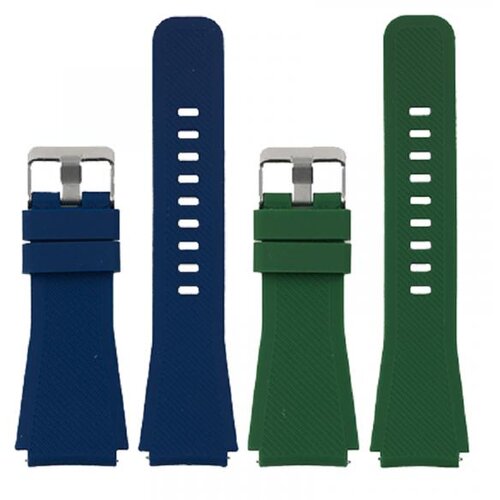 Just In Case set dve narukvice za pametni sat, 22mm, silikon, teget i maslinasta Slike