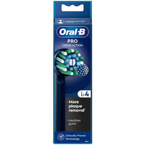 Oral-b Pro Cross Action, nastavak za električnu četkicu za zube, 4 komada, crna Cene