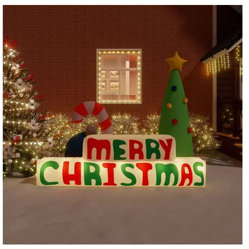 Napihljiva dekoracija Merry Christmas z LED lučkami 197 cm