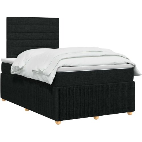  Boxspring krevet s madracem Crna 120 x 200 cm Tkanina - Crna 120 x 200 cm Dizajn linija Slike