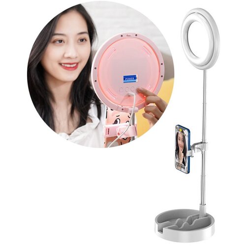  Sklopivo postolje za telefon sa LED selfi ring svjetlom Slike