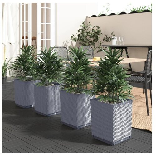  Sadilice 4 kom tamnosive 30 x 30 x 37 cm od polipropilena Cijene