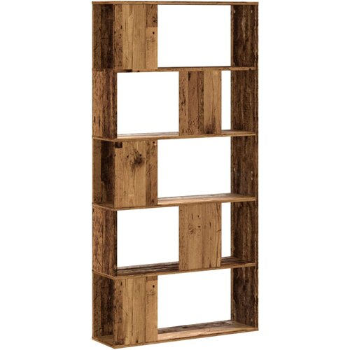  Regal za knjige 5 razina boja staro drvo 80,5x23,5x162,5 drveni Slike