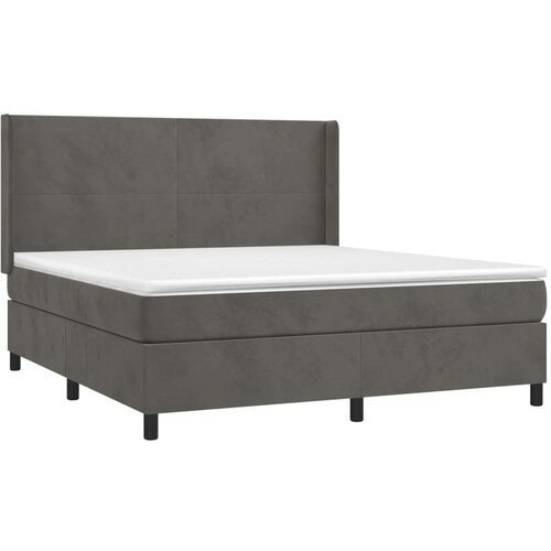  Box spring s madracem LED tamnosivi 180x200 cm bar&amp;scaron;un Slike