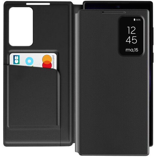 Avizar Usnjeno ohi&scaron;je za Galaxy S23 Ultra Display Window Card Holder, Črna, (5000015900) Cene