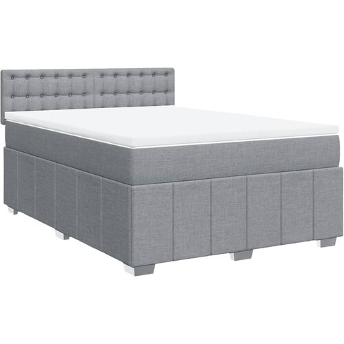 Maison Chic Box spring postelja - Vzmetna postelja z vzmetnico svetlo siva 160x200 cm žamet SL11579, (21904410) Cene