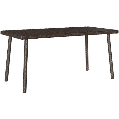 vidaXL Vrtna kavna miza Pravokotna rjava 80x40x37 cm poli ratan Cene