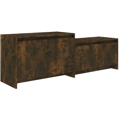 Maison Chic TV omarica - TV stojalo - Televizijska omarica dimljeni hrast 146,5x35x50 cm iverna plošča, (21699192) Cene