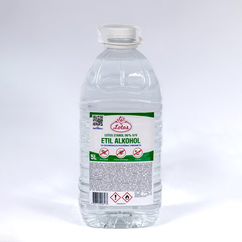  Etanol 96% v/v 5 l - etil alkohol Cene
