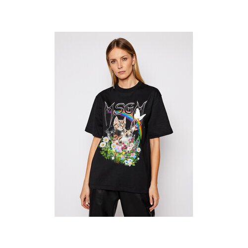 Msgm Majica 3041MDM164 217298 Črna Regular Fit Slike