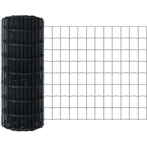 Euro ograda s &amp;scaron;picama 50 x 0,6 m Čelik premazan PVC-om Siva Slike