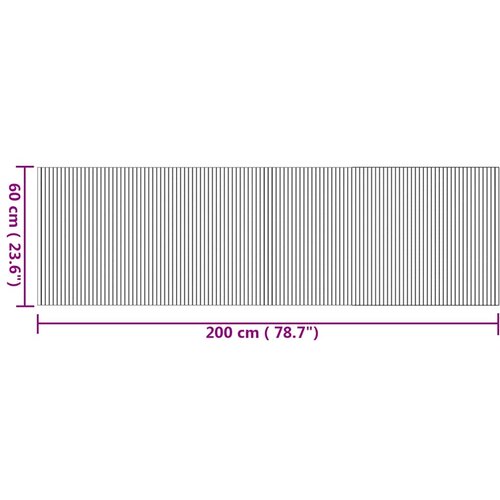  Tepih pravokutni prirodni 60 x 200 cm od bambusa Slike