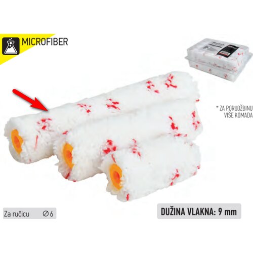 Morris Valjak microfiber 15cm 2/1 Slike