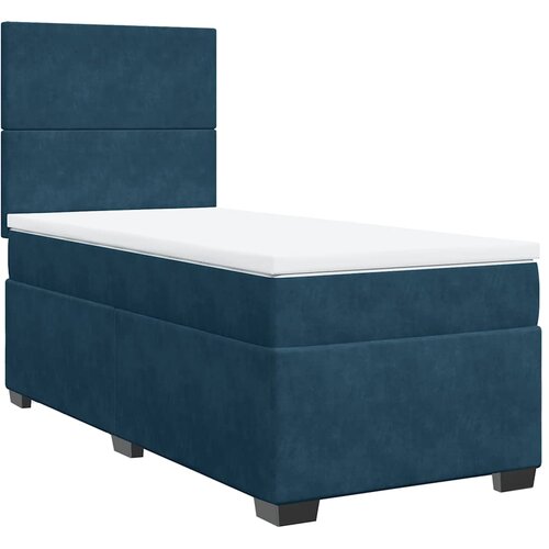 Box spring krevet s madracem plavi 80 x 200 cm bar&amp;scaron;unasti Slike