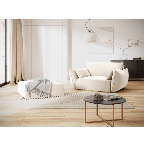 Mazzini Sofas Bež žameten fotelj Vanda &amp;ndash; Slike
