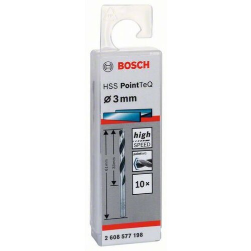 Bosch HSS spiralna burgija PointTeQ 3,0 mm ( 2608577198 ) Slike