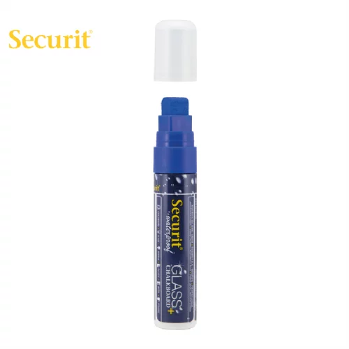 SECURIT Marker z vodoodporno tekočo kredo ®, 15 mm, moder