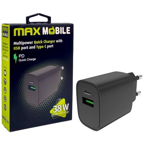 Max Mobile kućni punjač PD QC3.0 DUO TYPE C 20W+USB 18W 2UTR3068-QP Cijene