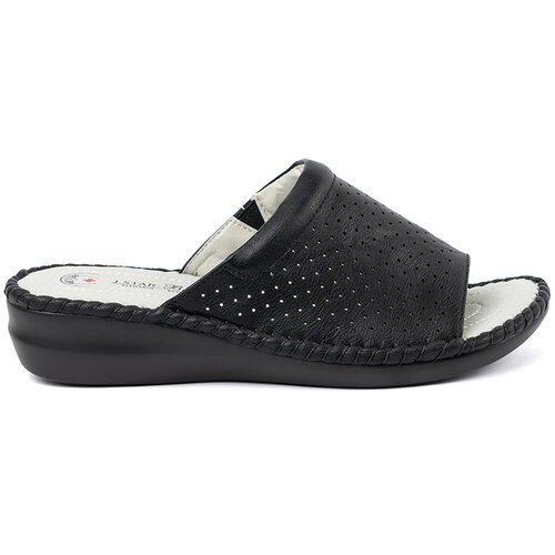 Shelvt Flip-flops with leather insert black Cene