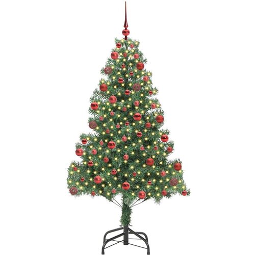 VidaXL Božićno drvce s 300 LED svjetlima s stalakom Zelena 180 cm PVC Slike