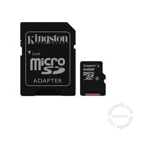 Kingston microSDXC 64GB Class 10 SDCX10/64GBSP memorijska kartica Slike