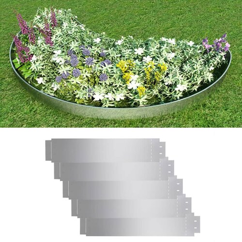  Rubnjak za Travnjak 5 kom Pocinčani Čelik 100x20 cm Slike