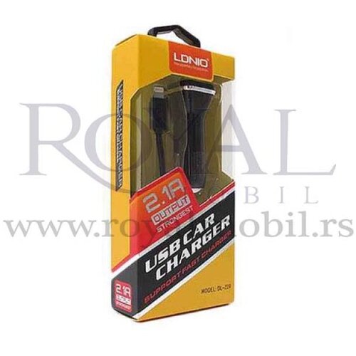  Auto punjac LDNIO DL-219 2xUSB 5V/2.1A za (iphone) lightning crni Cene