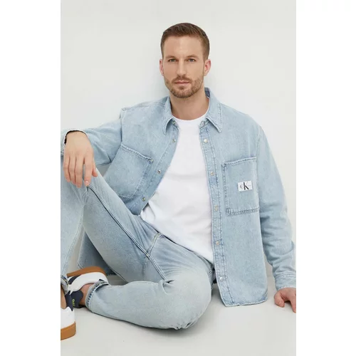 Calvin Klein Jeans Traper košulja za muškarce, regular, s klasičnim ovratnikom