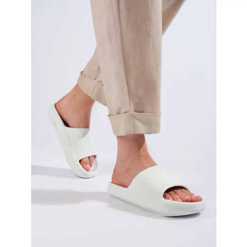 SHELOVET Women's white slippers