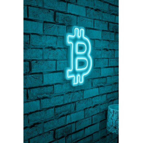 Wallity Dekorativna LED rasveta Bitcoin, 16x35x2cm, Plava Cene