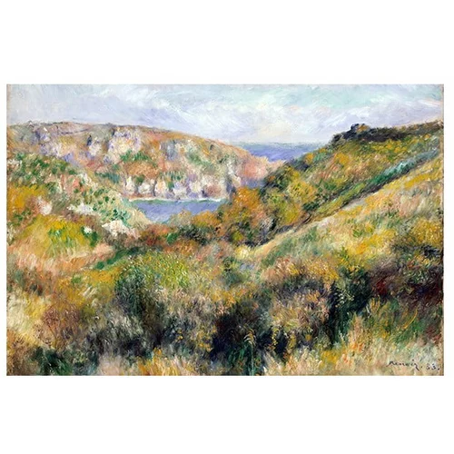 Fedkolor Reprodukcija slike Auguste Renoir - Hills around the Bay of Moulin Huet, Guernsey, 60 x 40 cm
