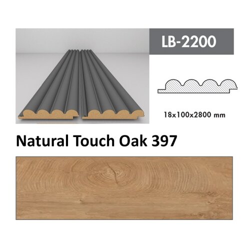AGT profil Zidni MDF LB-2200 Natural Touch Oak (397) 2800x100x18mm ( 026-031 ) Cene