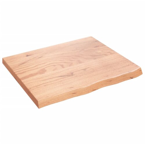  Polica svjetlosmeđa 60 x 50 x 2 cm od obrađene hrastovine Slike