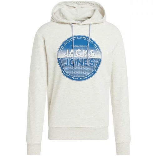 Jack & Jones Sweater majica 'LOYD' plava / bijela / bijela melange