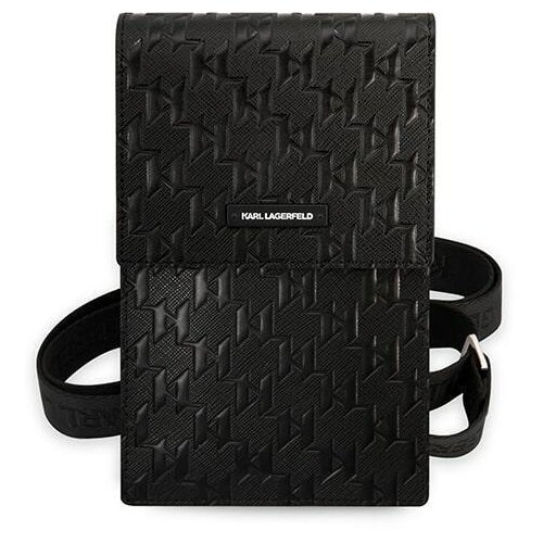 Karl Lagerfeld torbica za mobilni telefon, Monogram Plate Black, (20742703) Cene