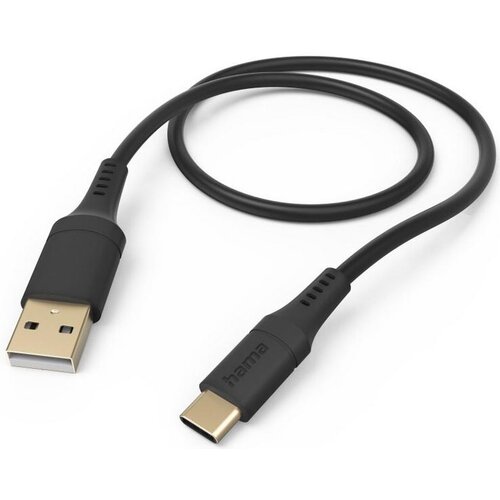 Hama polnilni/podatkovni kabel, fleksibilen, USB-A - USB-C, 1,5 m, črne barve, (5000277620) Cene